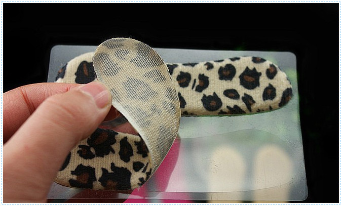 Silicone Heel Shoe Inserts Leopard Print Insole
