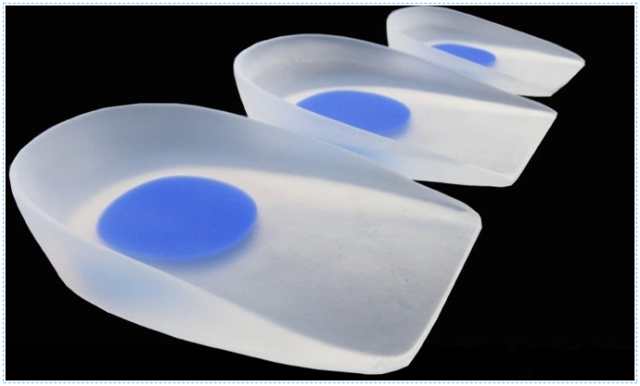 High Quality Medical Silicone Mens Gel Insoles with Half Heel Insole 